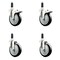 Service Caster 5 Inch 316SS Black Poly Swivel 1 Inch Expanding Stem Caster Lock Brake, 2PK SS316TTLEX20S514-PPUB-BLK-2-S-2-1 - alternate 1